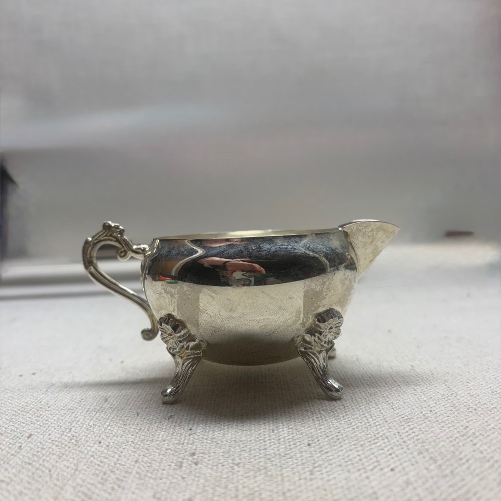 International Silver Company Silverplated Footed Creamer Vintage Silver Pitcher